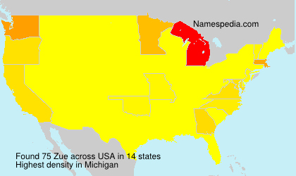 Surname Zue in USA Surname Zue in USA