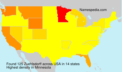 Surname Zuehlsdorff in USA Surname Zuehlsdorff in USA