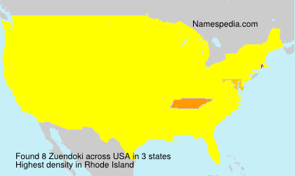 Surname Zuendoki in USA Surname Zuendoki in USA
