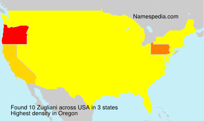 Surname Zugliani in USA Surname Zugliani in USA