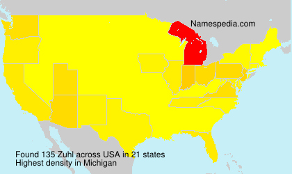 Surname Zuhl in USA Surname Zuhl in USA