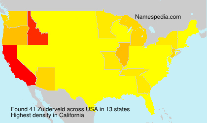 Surname Zuiderveld in USA Surname Zuiderveld in USA