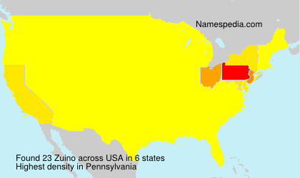 Surname Zuino in USA Surname Zuino in USA
