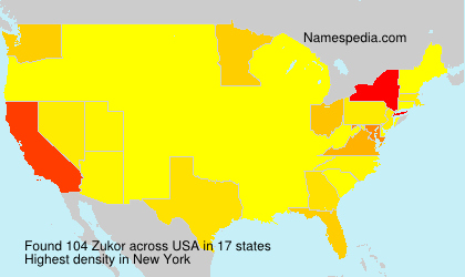 Surname Zukor in USA Surname Zukor in USA
