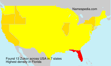Surname Zukov in USA Surname Zukov in USA
