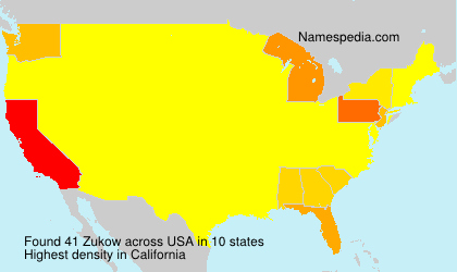 Surname Zukow in USA Surname Zukow in USA