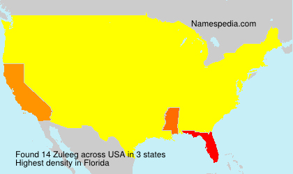 Surname Zuleeg in USA Surname Zuleeg in USA