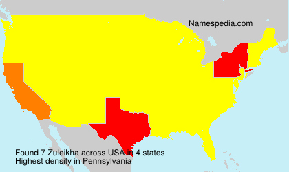 Surname Zuleikha in USA Surname Zuleikha in USA