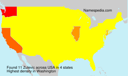 Surname Zulevic in USA