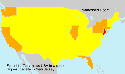 Surname Zuli in USA Surname Zuli in USA