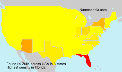 Surname Zulia in USA Surname Zulia in USA
