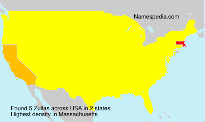 Surname Zullas in USA Surname Zullas in USA