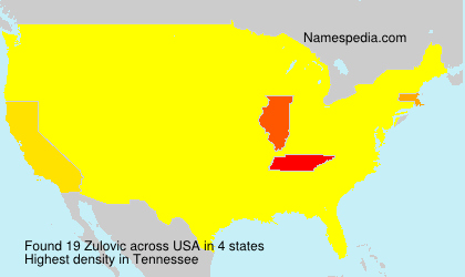 Surname Zulovic in USA Surname Zulovic in USA