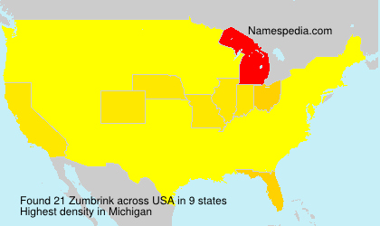 Surname Zumbrink in USA Surname Zumbrink in USA