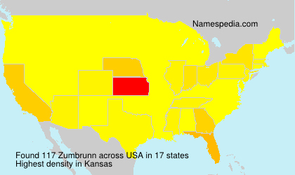 Surname Zumbrunn in USA Surname Zumbrunn in USA
