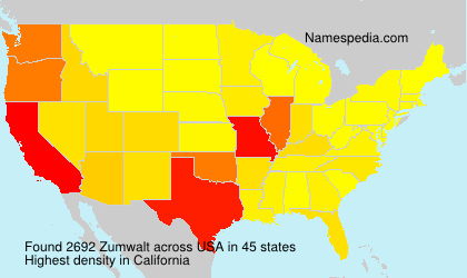 Surname Zumwalt in USA Surname Zumwalt in USA