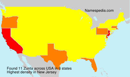 Surname Zunta in USA Surname Zunta in USA