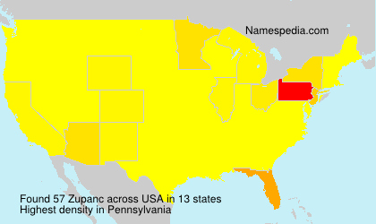 Surname Zupanc in USA
