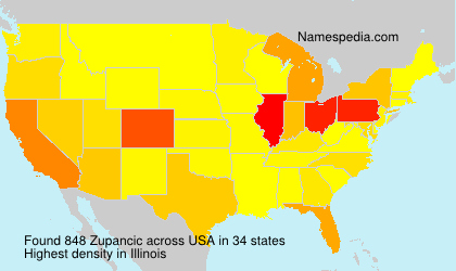 Surname Zupancic in USA Surname Zupancic in USA
