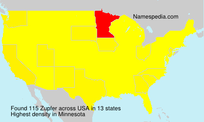 Surname Zupfer in USA Surname Zupfer in USA