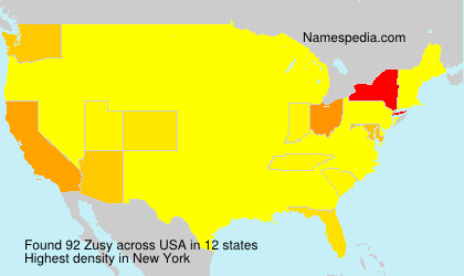Surname Zusy in USA Surname Zusy in USA