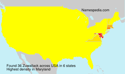 Surname Zuwallack in USA Surname Zuwallack in USA