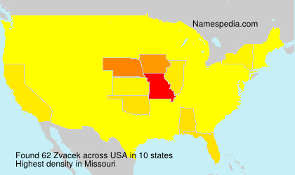 Surname Zvacek in USA Surname Zvacek in USA
