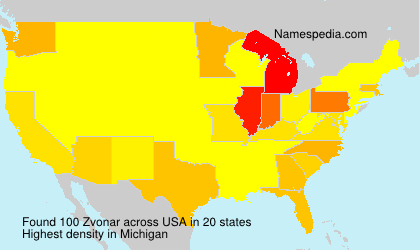 Surname Zvonar in USA Surname Zvonar in USA