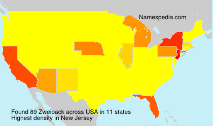 Surname Zweiback in USA Surname Zweiback in USA