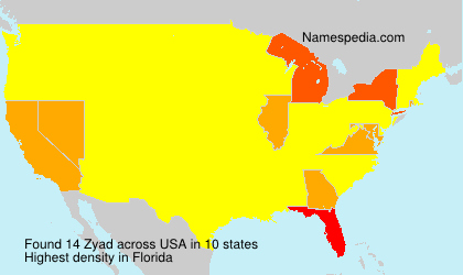 Surname Zyad in USA