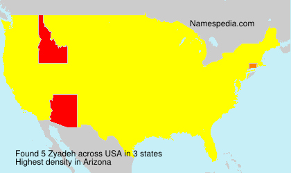 Surname Zyadeh in USA Surname Zyadeh in USA