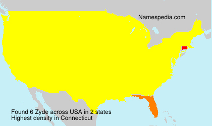Surname Zyde in USA Surname Zyde in USA