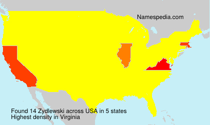 Surname Zydlewski in USA