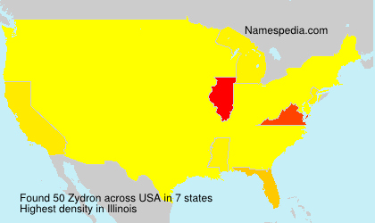 Surname Zydron in USA