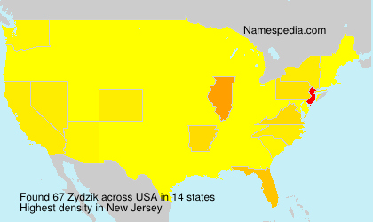 Surname Zydzik in USA