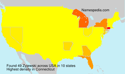 Surname Zyjewski in USA Surname Zyjewski in USA