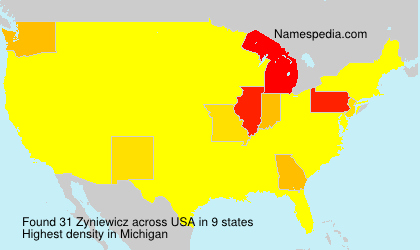 Surname Zyniewicz in USA Surname Zyniewicz in USA