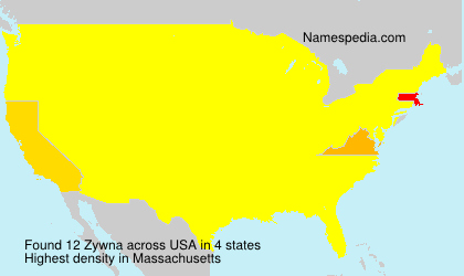 Surname Zywna in USA Surname Zywna in USA