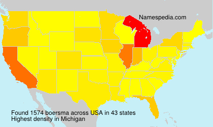 Surname boersma in USA Surname boersma in USA