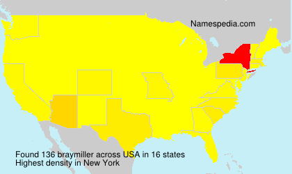 Surname braymiller in USA Surname braymiller in USA