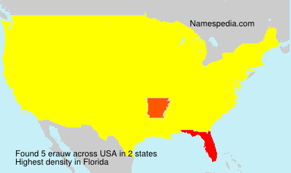 Surname erauw in USA