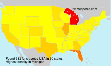 Surname fons in USA Surname fons in USA