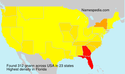 Surname gnann in USA Surname gnann in USA