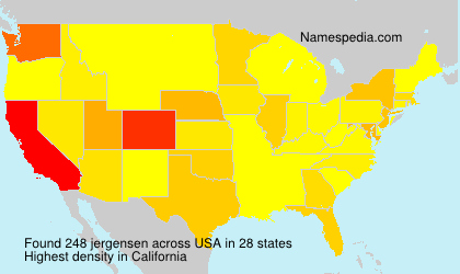 Surname jergensen in USA Surname jergensen in USA