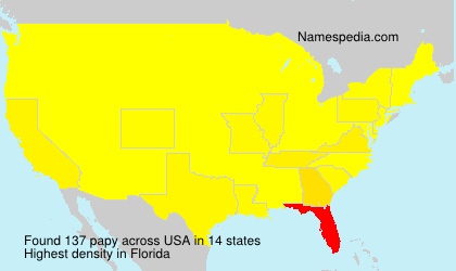 Surname papy in USA Surname papy in USA