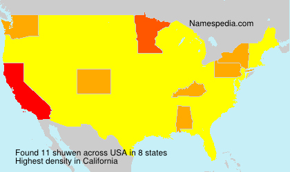 Surname shuwen in USA Surname shuwen in USA