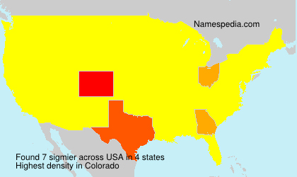 Surname sigmier in USA Surname sigmier in USA