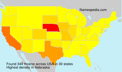 Surname thoene in USA Surname thoene in USA