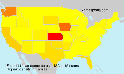 Surname vandonge in USA Surname vandonge in USA